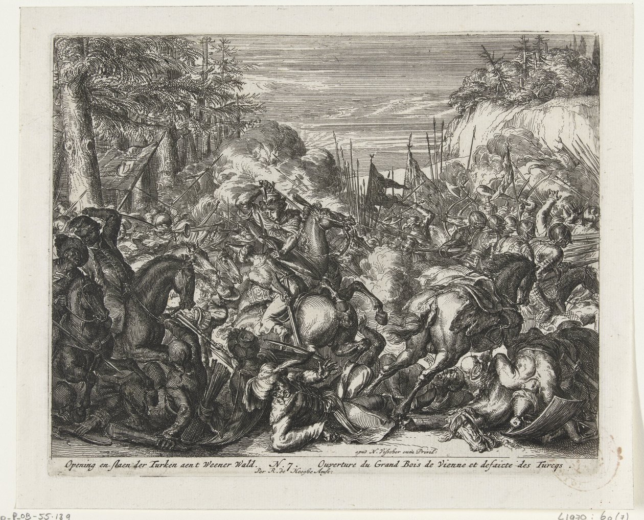 Battle Between Habsburgs and Turks in the Vienna Woods by Romeyn de Hooghe