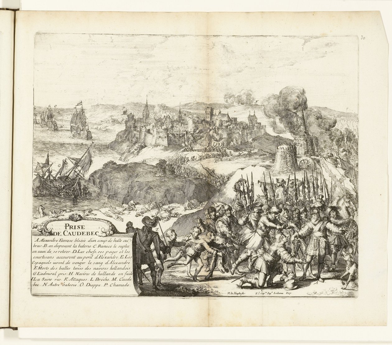 Capture of Caudebec, 1592 by Romeyn de Hooghe