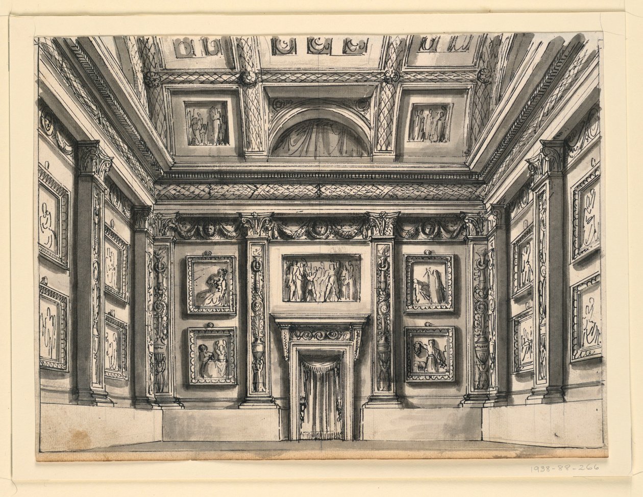 Stage Design, Palace Interior by Romolo Achille Liverani