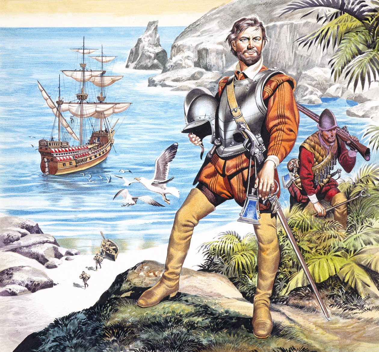 Francis Drake and the Golden Hind by Ron Embleton