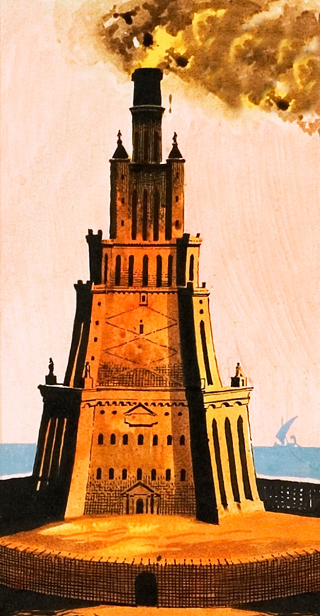 Pharos Light Invented by Ptolemy by Ron Embleton
