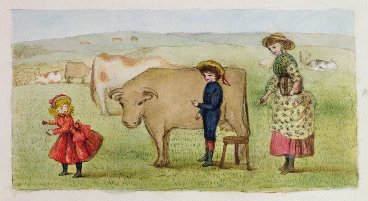 Milking Time, Addiscombe by Rosa Clementina Petherick