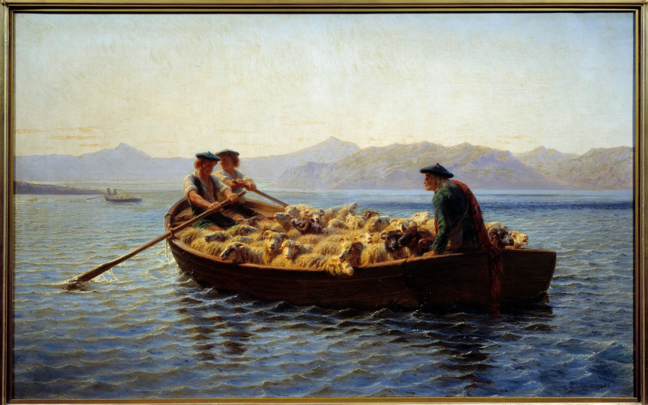 Change of Grazing. Painting by Rosa Bonheur by Rosa Bonheur