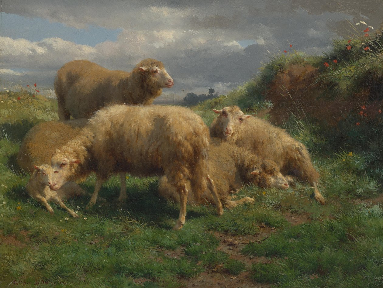 A Landscape with Sheep by Rosa Bonheur