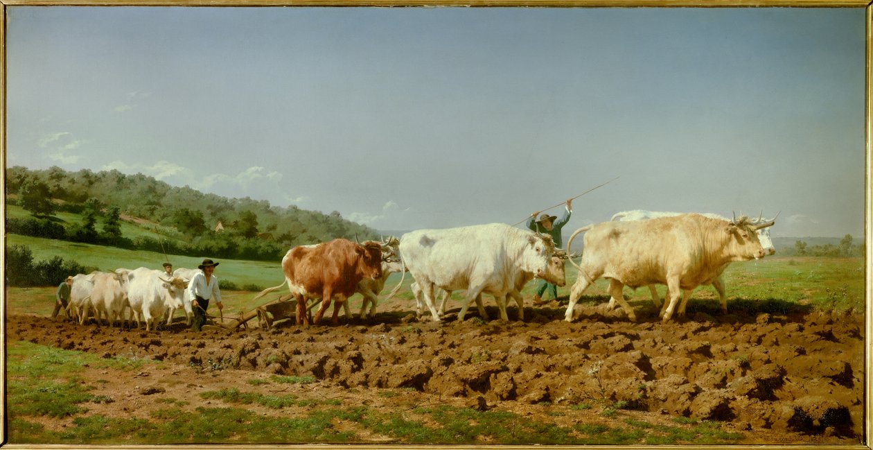 The Plowing Nivernais, the Sombrage by Rosa Bonheur