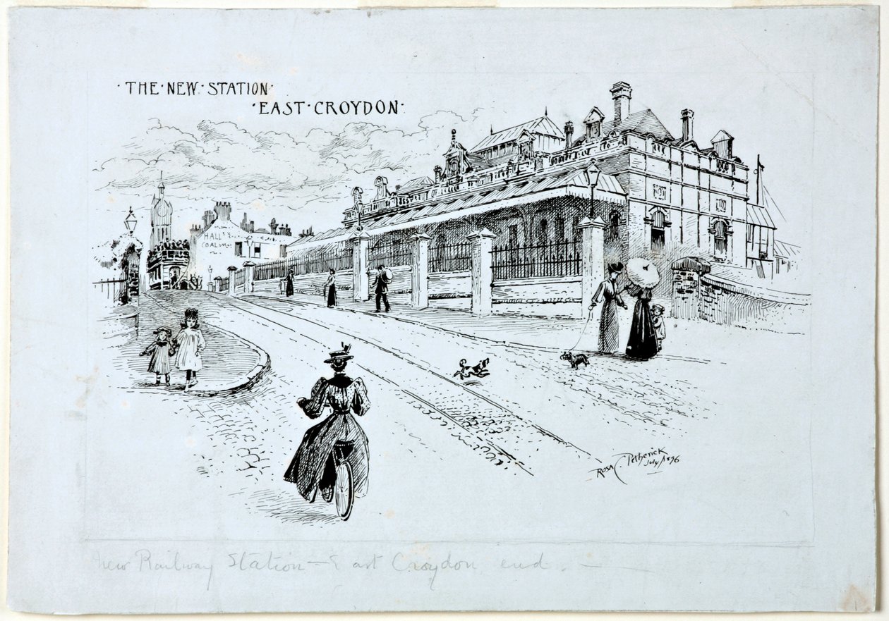 The New Station, East Croydon, July 1896 by Rosa Clementina Petherick