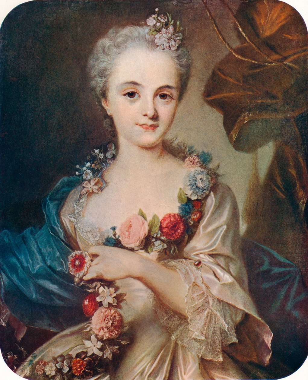 Portrait of a Lady Marquise de Pompadour by Rosalba Zuanna Carriera