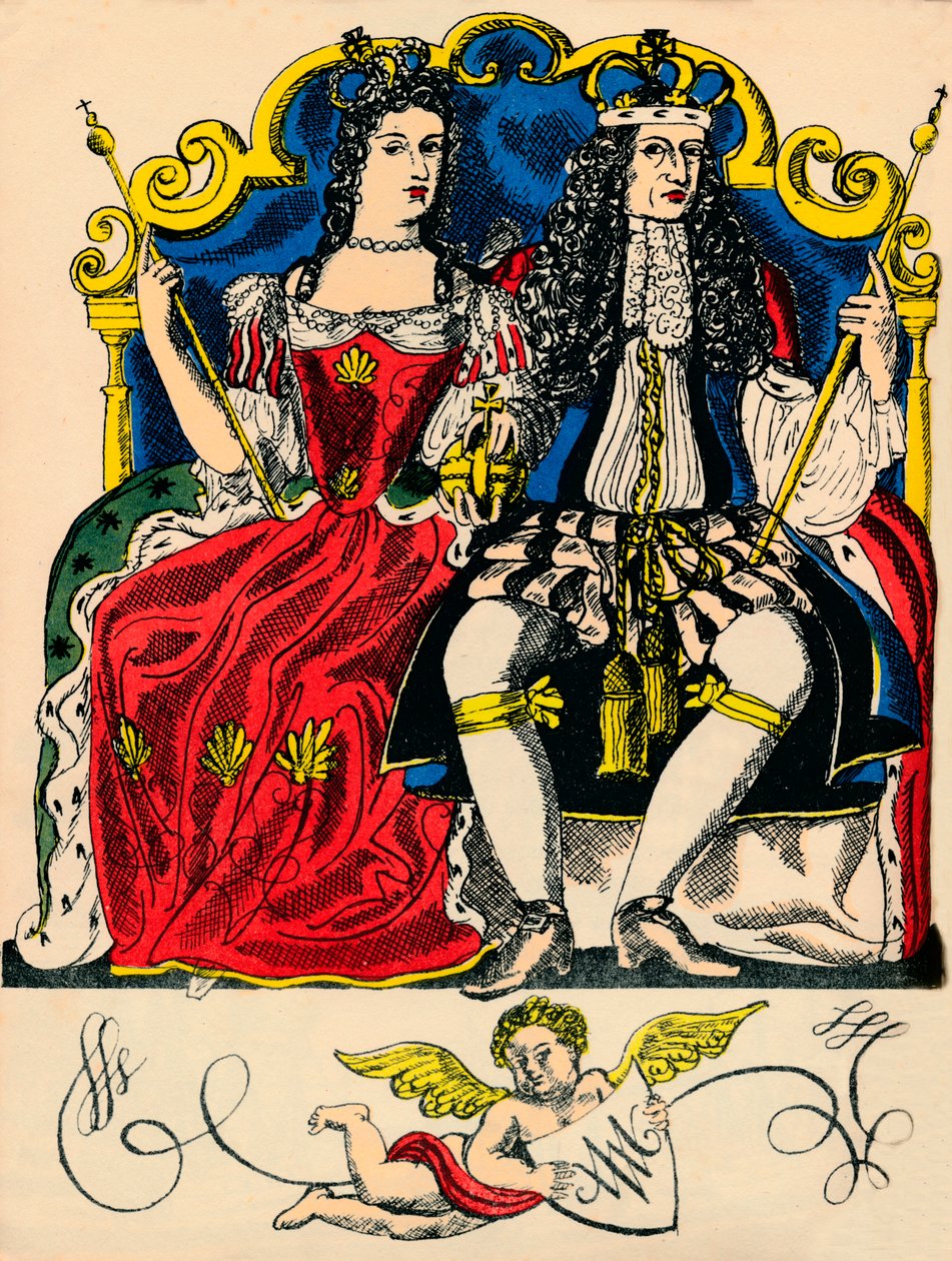 William III and Mary II, King and Queen of Great Britain and Ireland by Rosalind Thornycroft