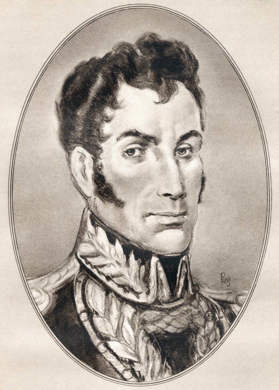 Simon Jose Antonio de la Santusima Trinidad Bolivar Palacios Ponte y Blanco, from Living Biographies of Famous Men by Ross Gordon