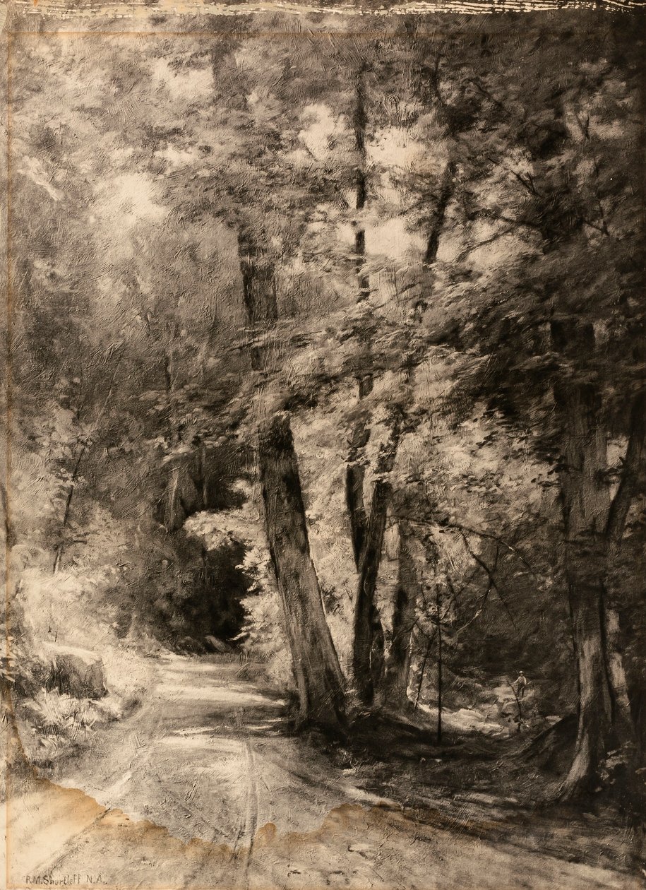 Photogravure of Painting of a Woodland Scene by Roswell Morse Shurtleff