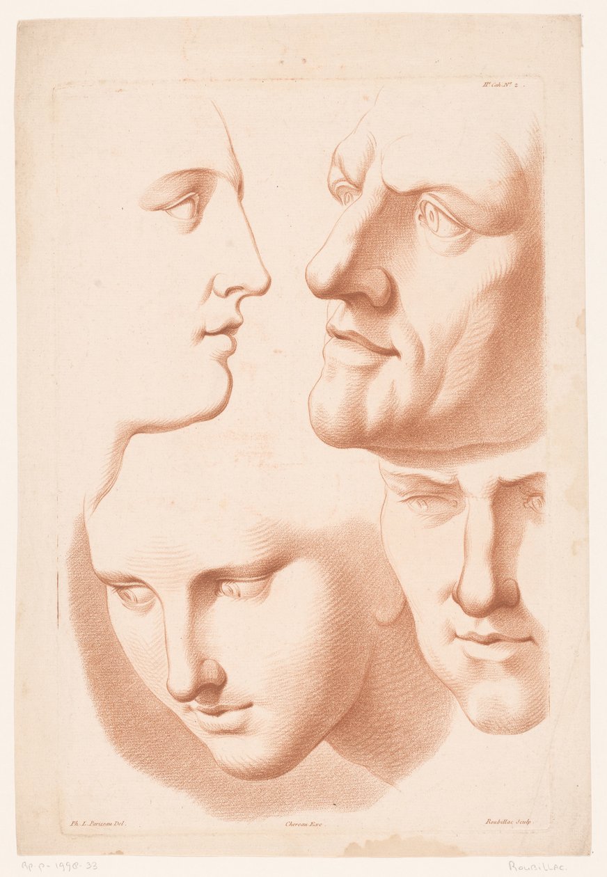 Heads of Man and Woman by Louis François Roubillac