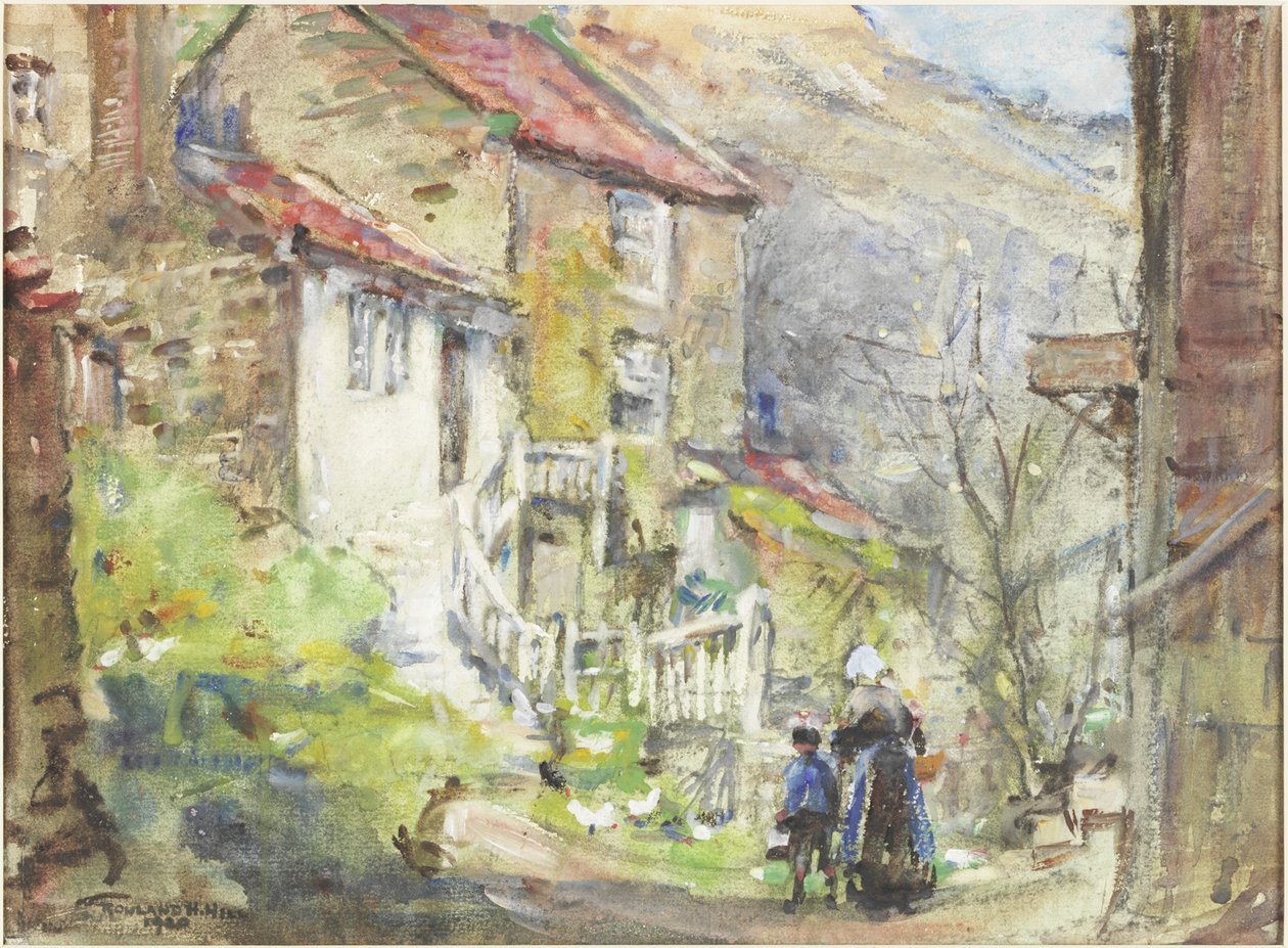 A Runswick Cottage by Rowland Henry Hill: Fine art print