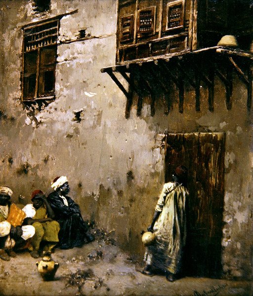 North African Scene by Rubens Santoro