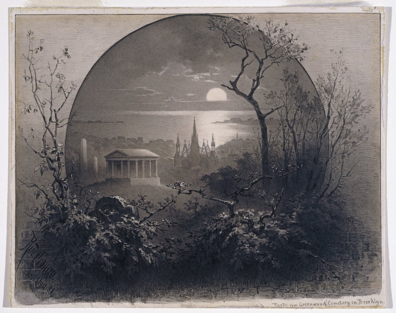 View from Greenwood Cemetery, Brooklyn, 1881 by Rudolf Cronau