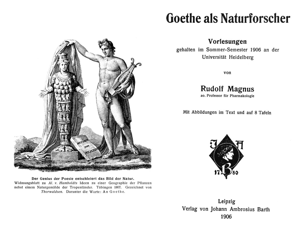 Frontispiece and Title Page of Rudolf Magnus