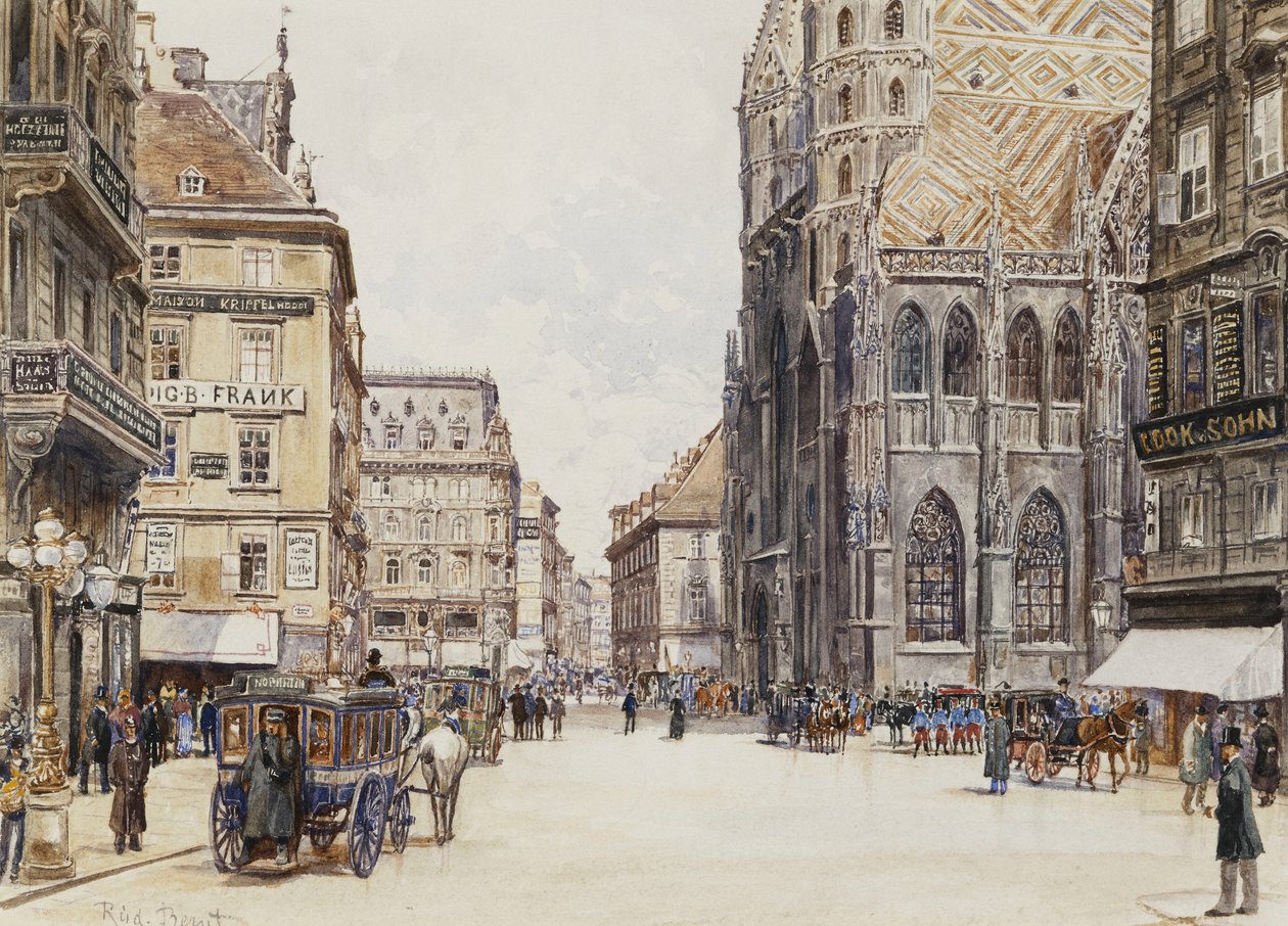 Stefansplatz, Vienna by Rudolf Bernt