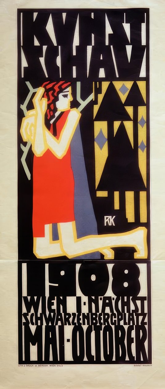 R. Kalvach, Poster for the Vienna Art Show 1908 by Rudolf Kalvach