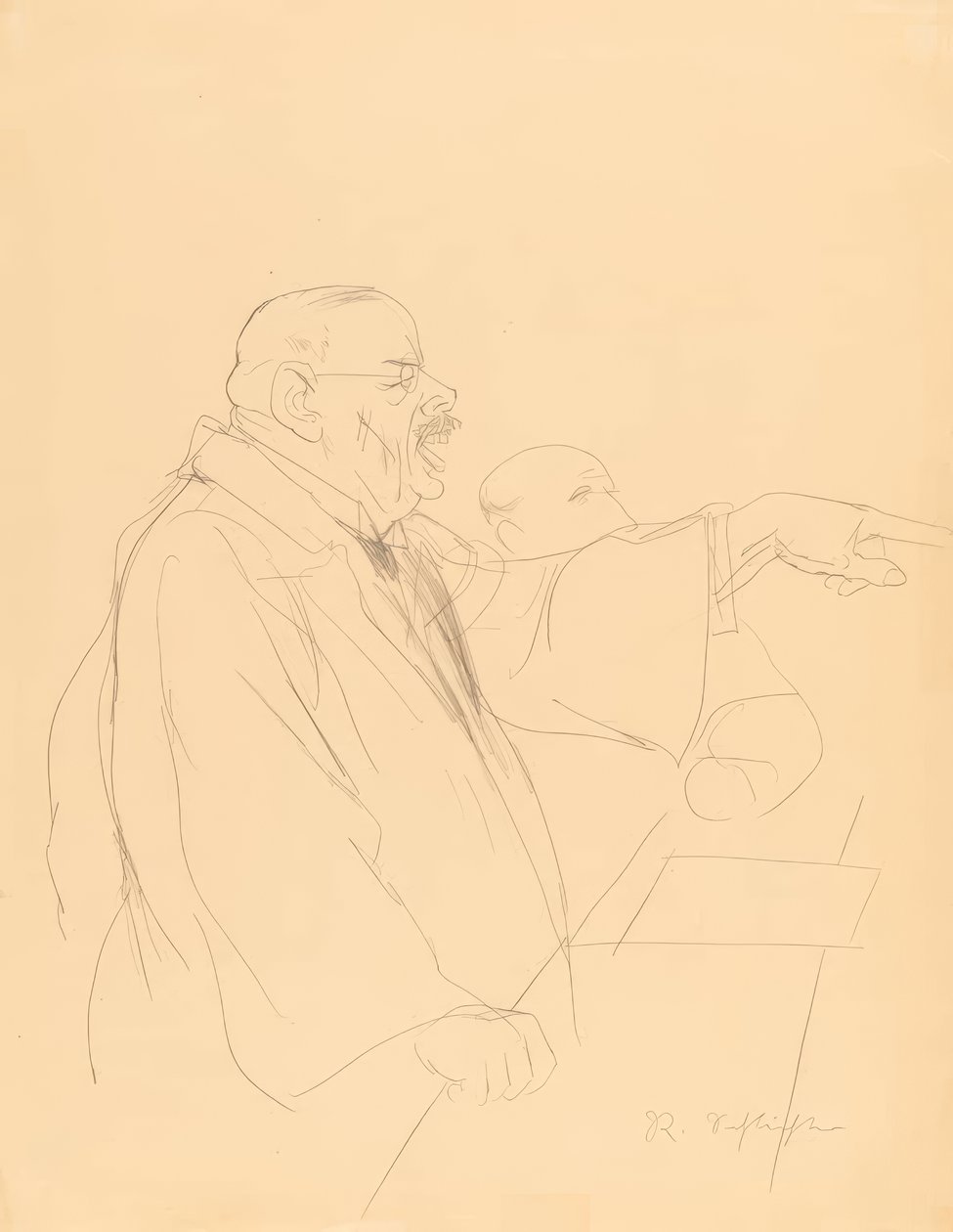 Munich in the Courtroom by Rudolf Schlichter