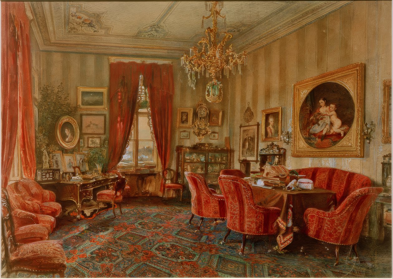 Viennese Salon of the Makart Era by Rudolf von Alt