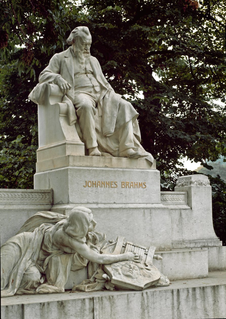 Monument in tribute to the German composer Johannes Brahms (1833-1897) directed by Rudolf von Weyr (1847-1914). Ressel Park, Vienna Austria by Rudolf von Weyr