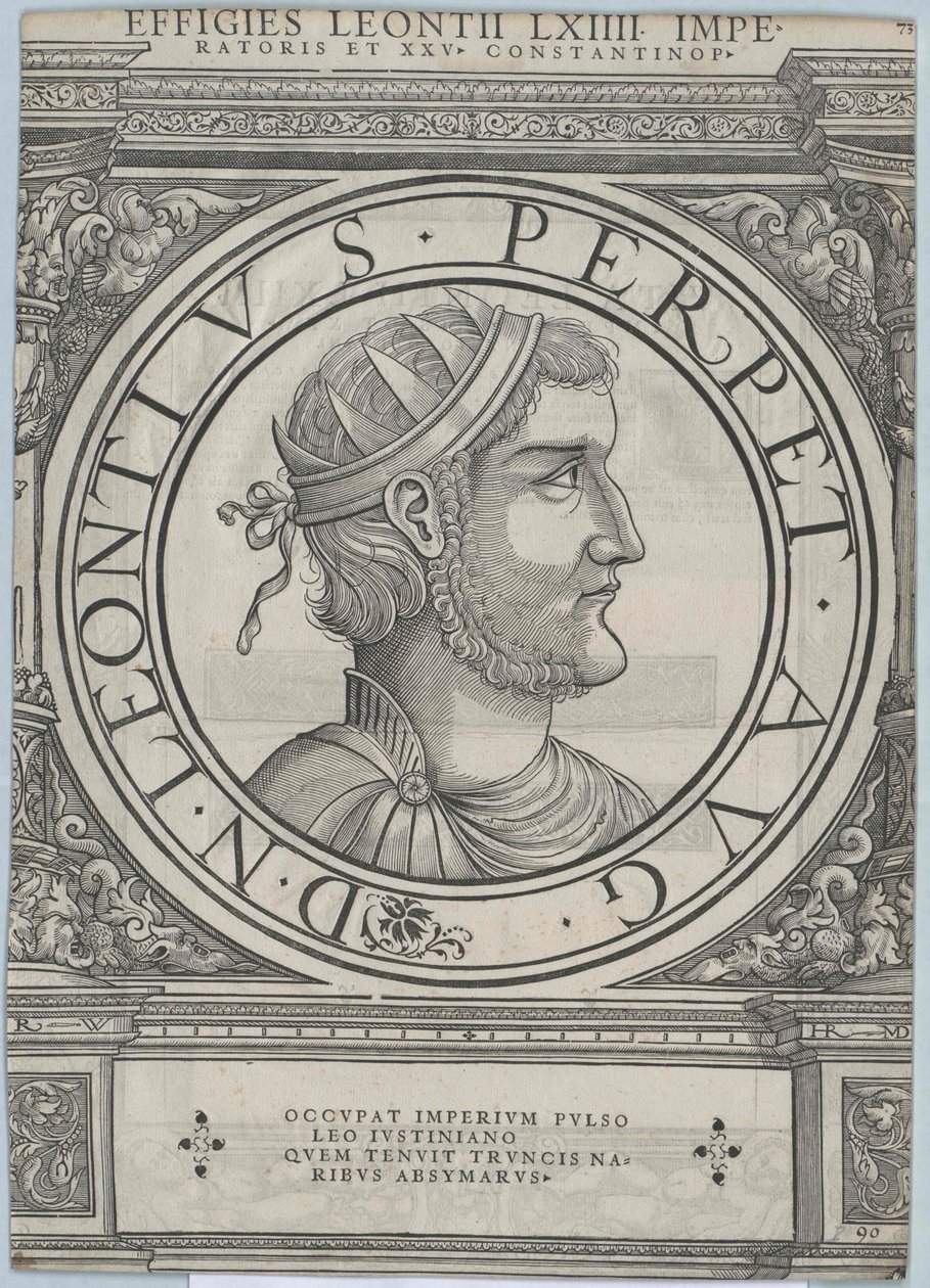 Eastern Roman emperor Leontios by Rudolph Wyssenbach