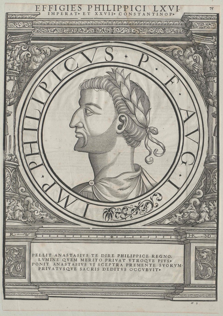 Eastern Roman Emperor Philippikos Bardanes by Rudolph Wyssenbach