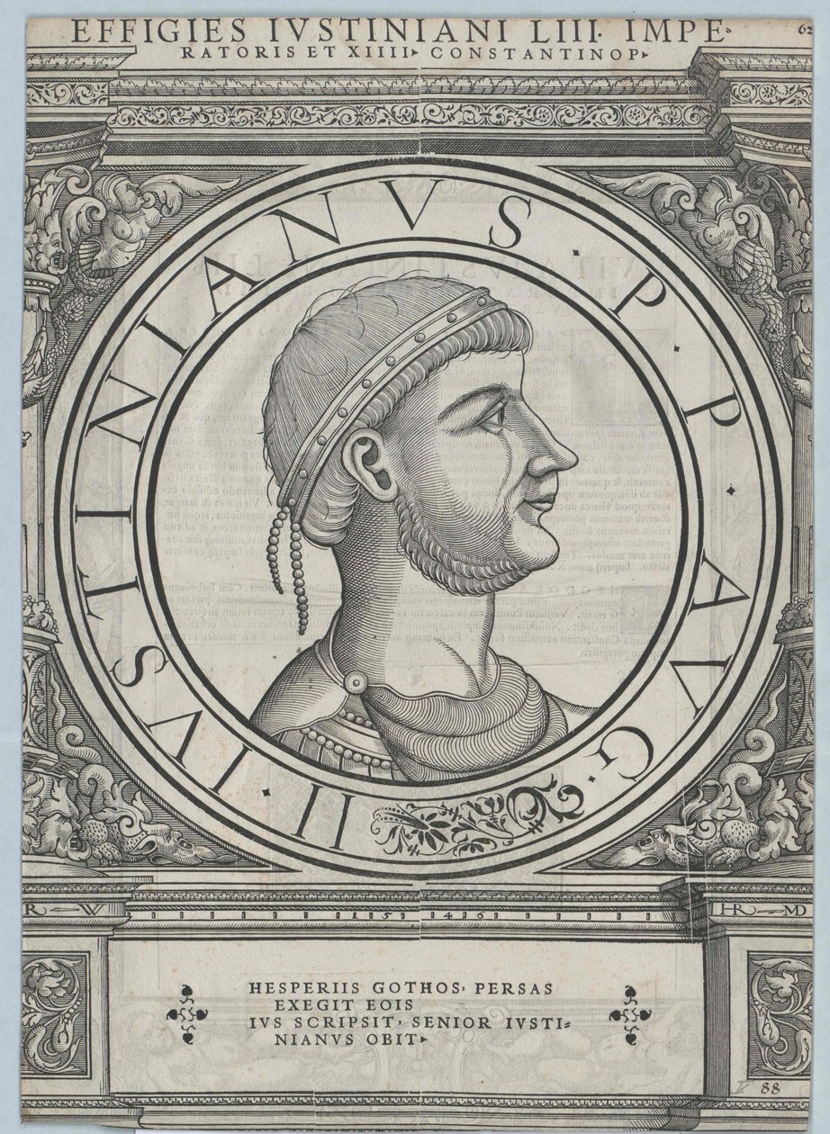 Emperor of Byzantine Empire Justinian I by Rudolph Wyssenbach