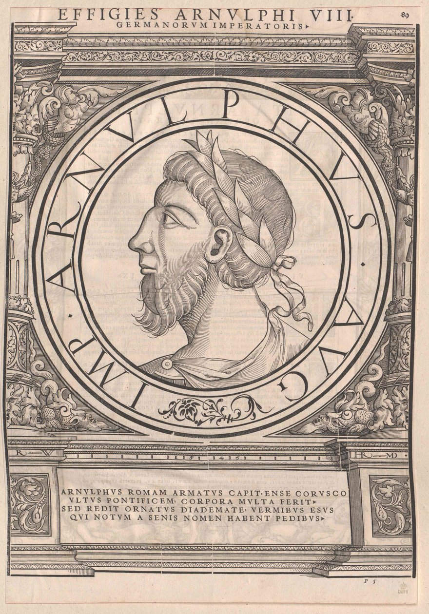 Roman East Francia Emperor Arnulf by Rudolph Wyssenbach