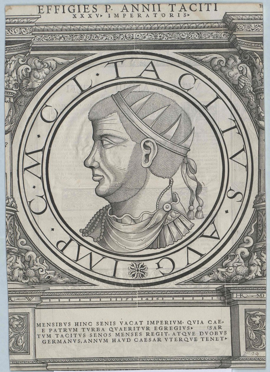 Roman emperor Tacitus by Rudolph Wyssenbach