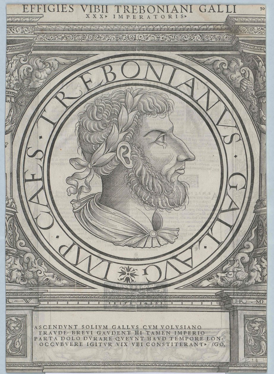 Emperor Trebonianus Gallus by Rudolph Wyssenbach