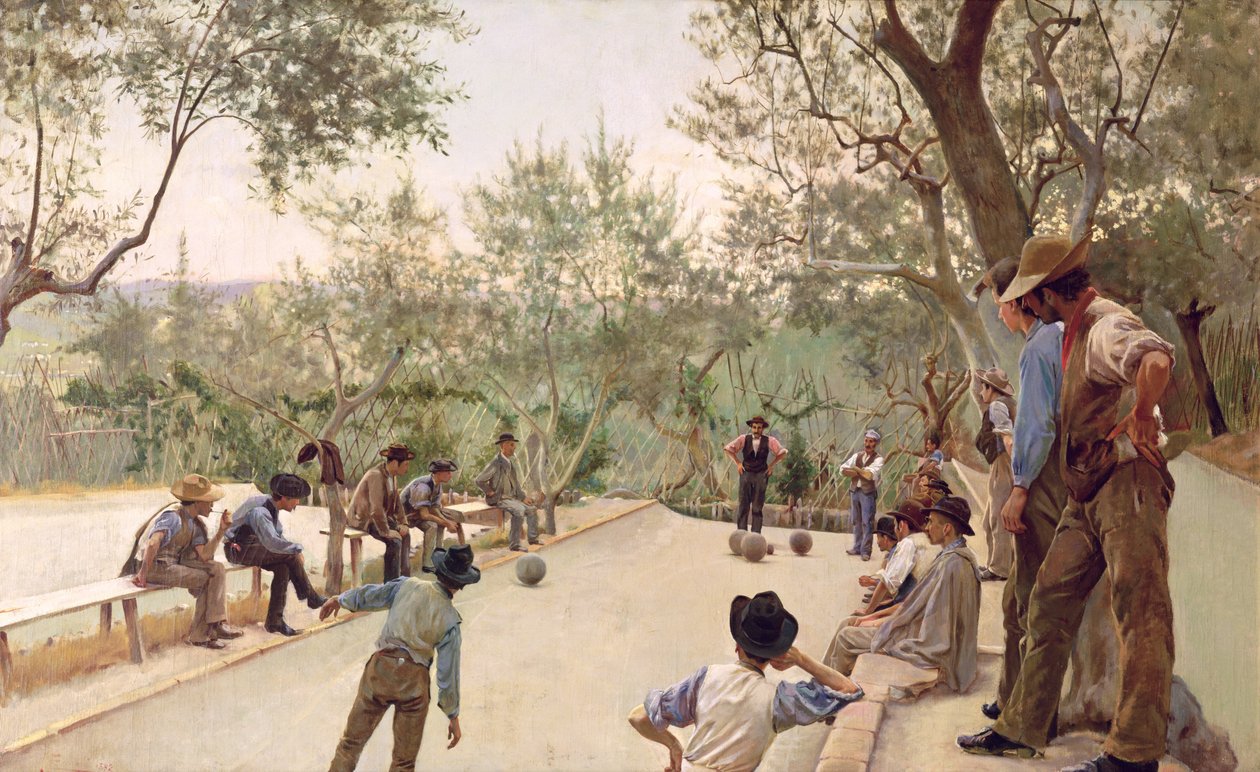 The Boules Players, 1882 by Ruggero Focardi