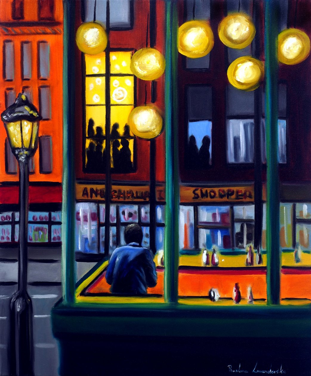 Nightfall Cafe, 2025 by Ruslana Levandovska
