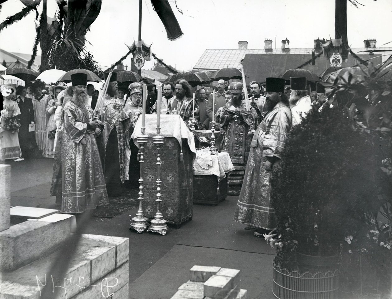 A Molebin in St Petersburg, early 1900s by Russian Photographer