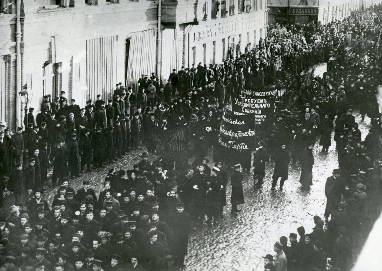 Demonstrations in St Petersburg, 1905 by Russian Photographer
