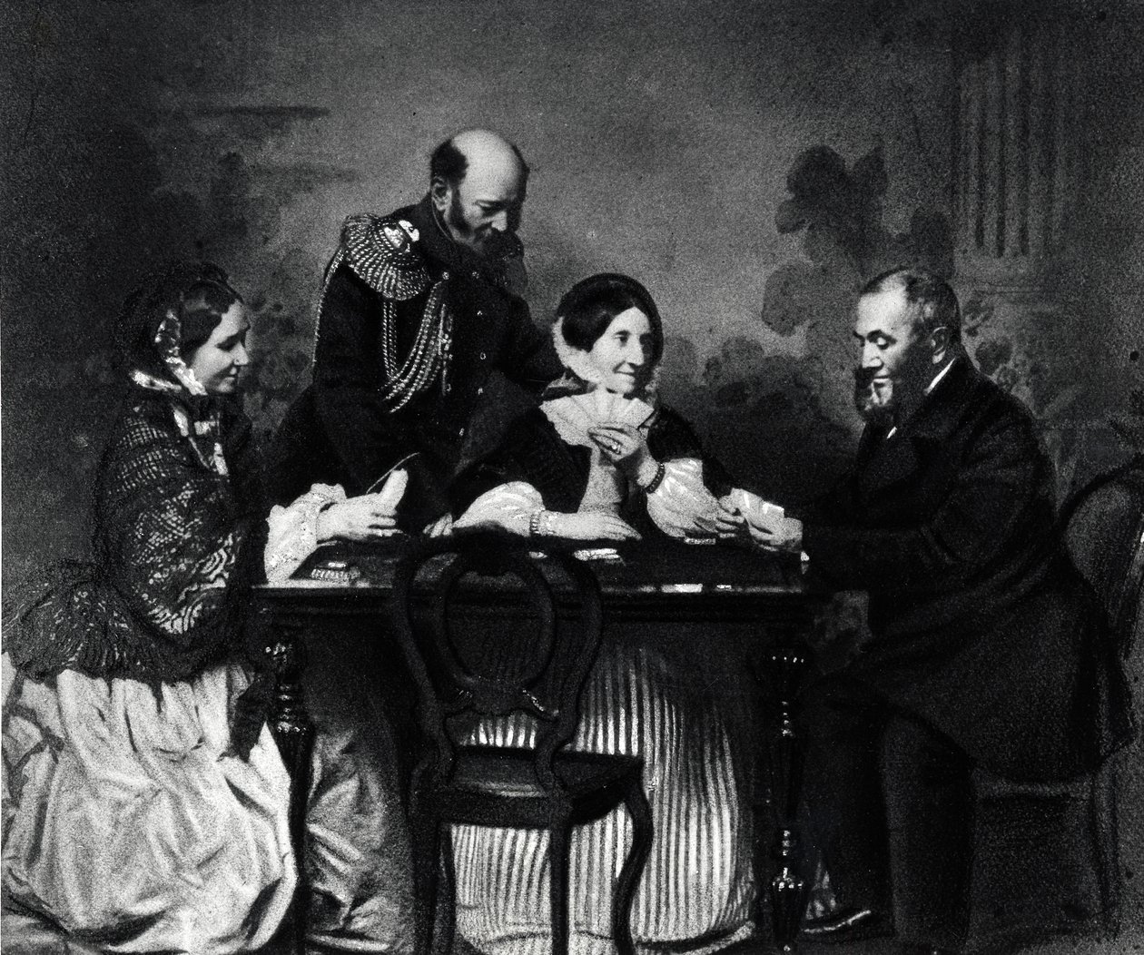 Game of Whist, St. Petersburg by Russian Photographer