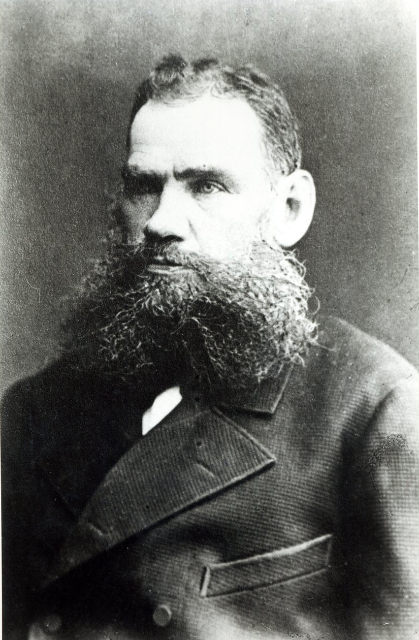 Portrait of Lev Nikolaevich Tolstoy by Russian Photographer