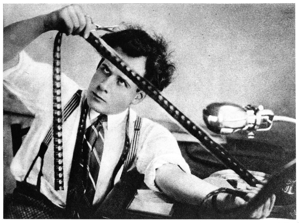 Sergei Eisenstein Editing the Film October, 1928, from Serge Eisenstein, Reflexions d