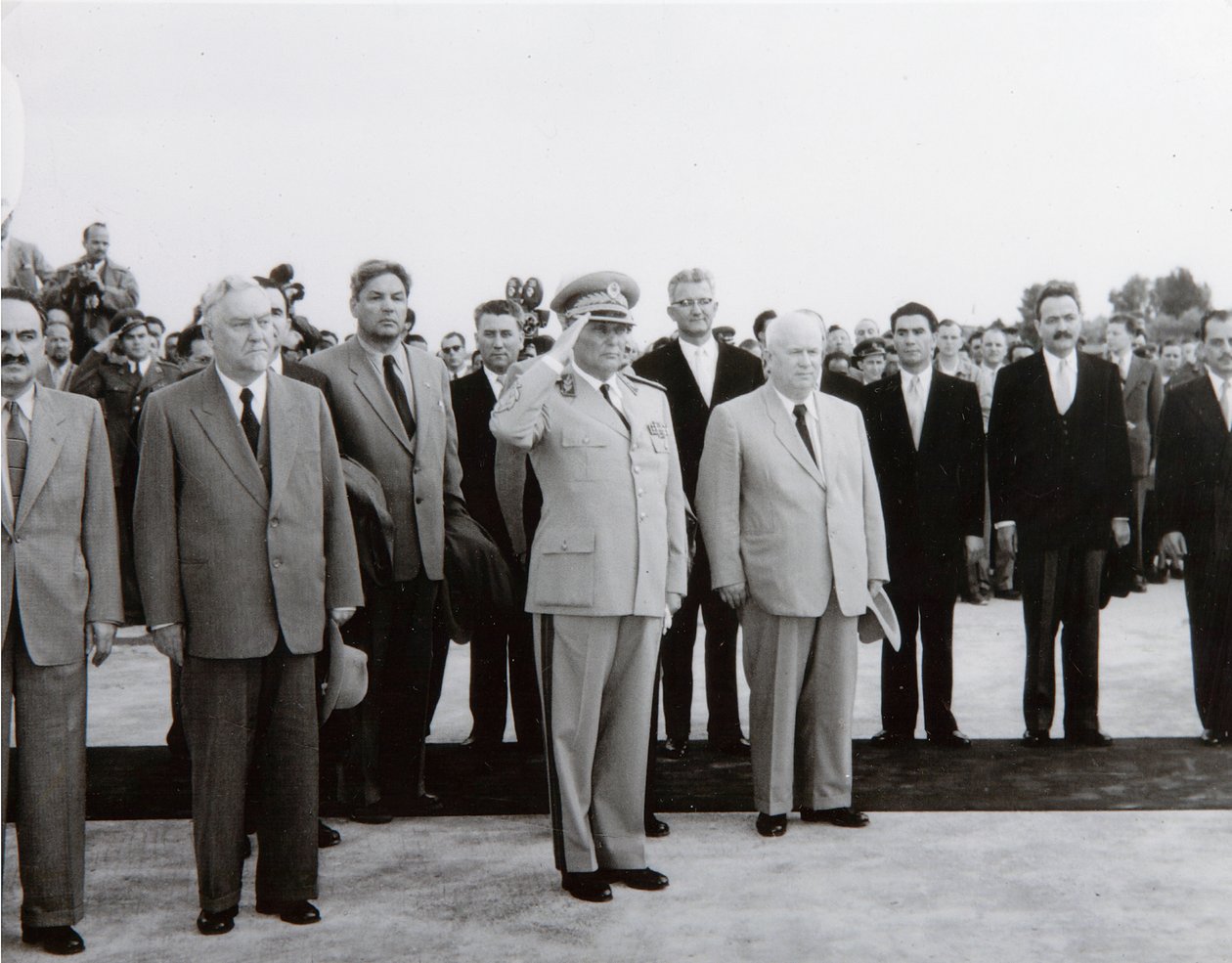 The arrival of the Soviet Delegation in Belgrade, 26th May 1955 by Russian Photographer