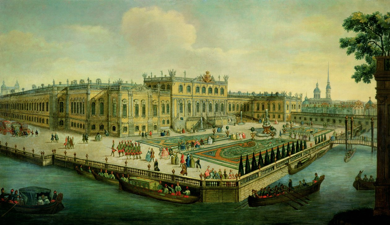 The Summer Palace, St. Petersburg by Russian School
