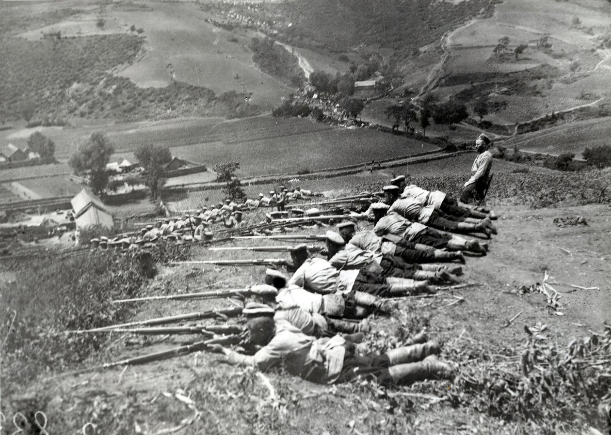 Russian troops during the Russo-Japanese war, 1904 by Russian Photographer