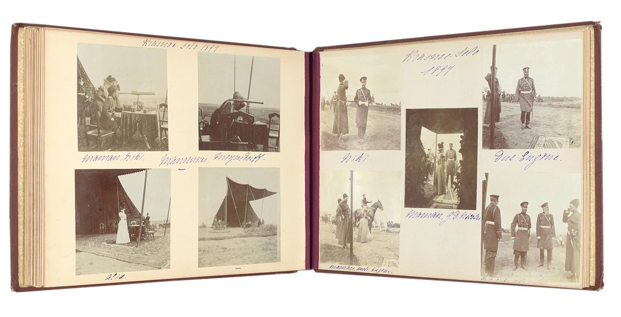 The Russian Imperial Family, page from an album of photographs, c.1897-99 by Russian Photographer