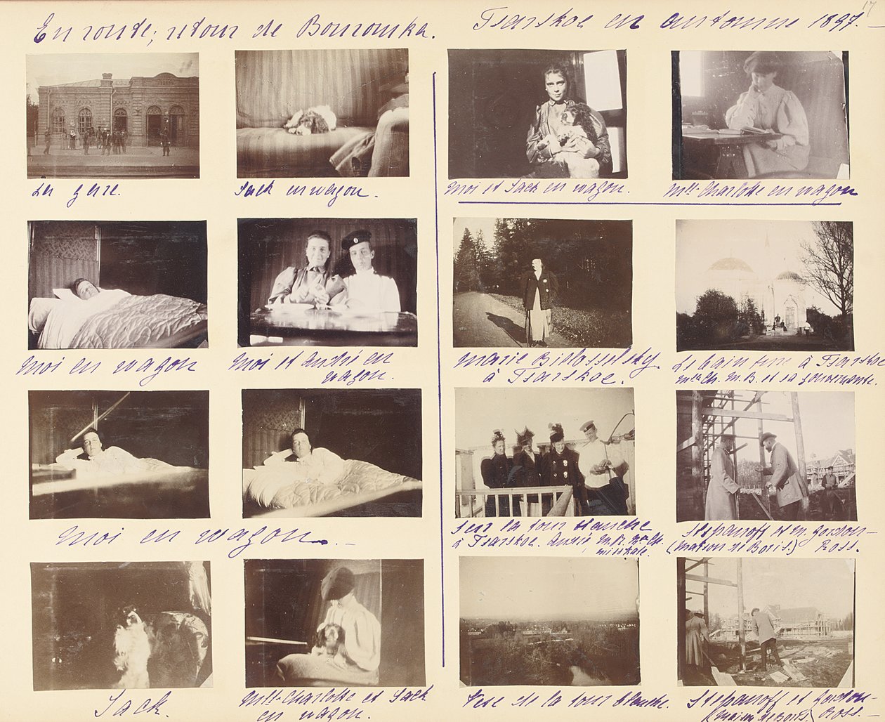 The Russian Imperial Family, page from an album of photographs, c.1897-99 by Russian Photographer