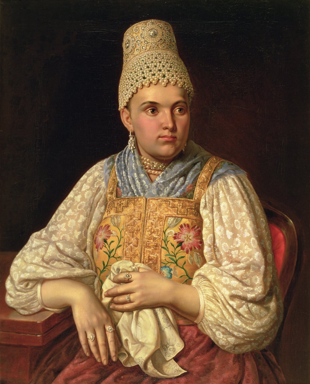 Portrait of Anna Petrovna Filatova, c.1840 by Russian School