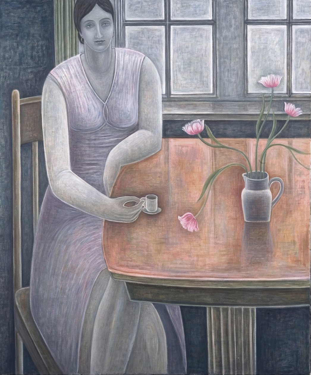 Woman with Small Cup by Ruth Addinall