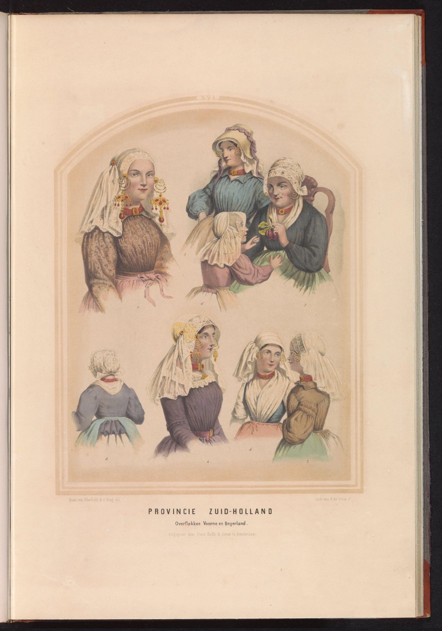 Costume of Overflakkee, Voorne and Oud-Beijerland in South Holland, 1857 by Ruurt de Vries