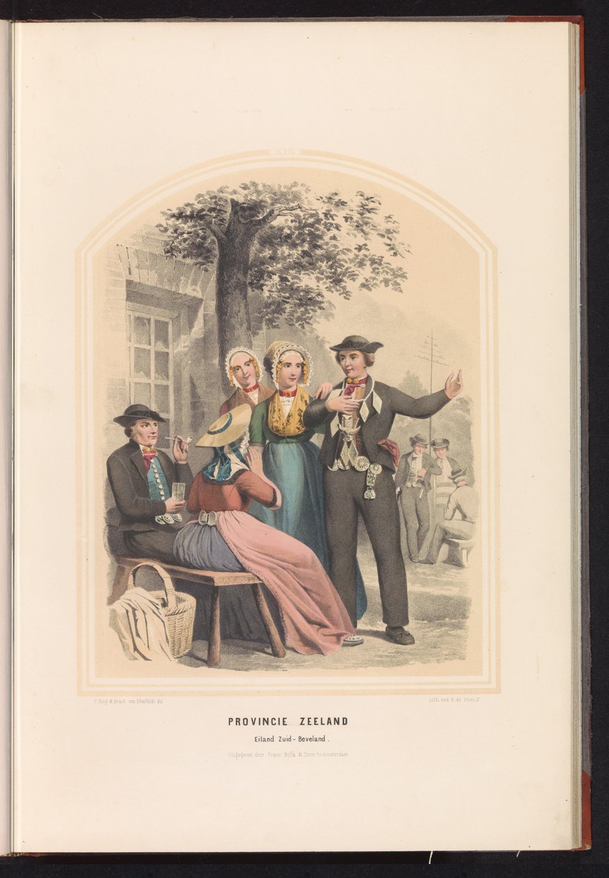 Costume of South Beveland in Zeeland, 1857 by Ruurt de Vries