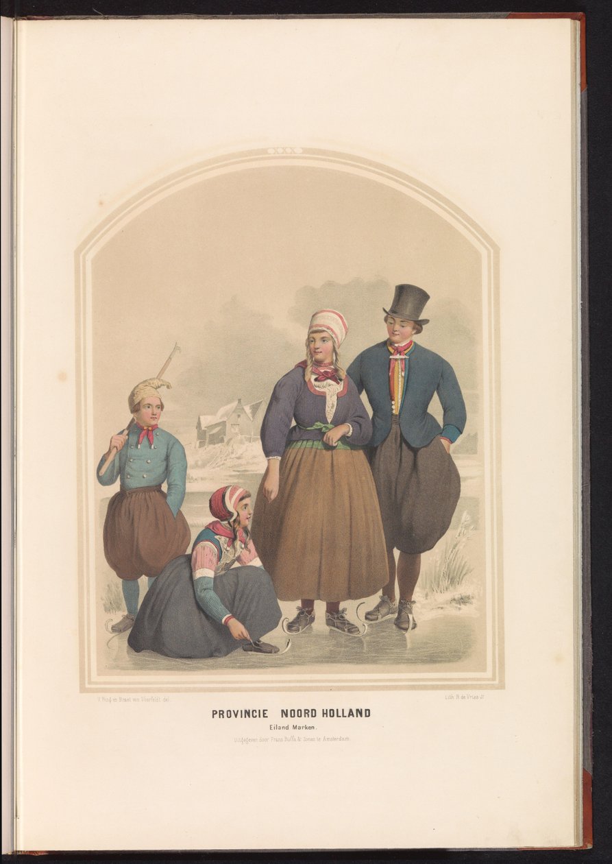 Traditional Costume of Marken Island in North Holland, 1857 by Ruurt de Vries