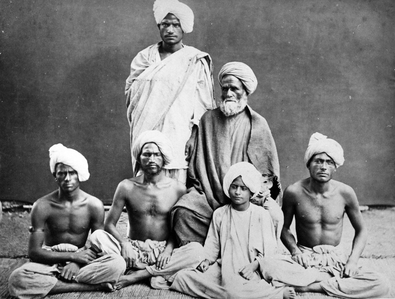 Kashmiri Boatmen, c.1860s by S. and Shepherd, C. Bourne