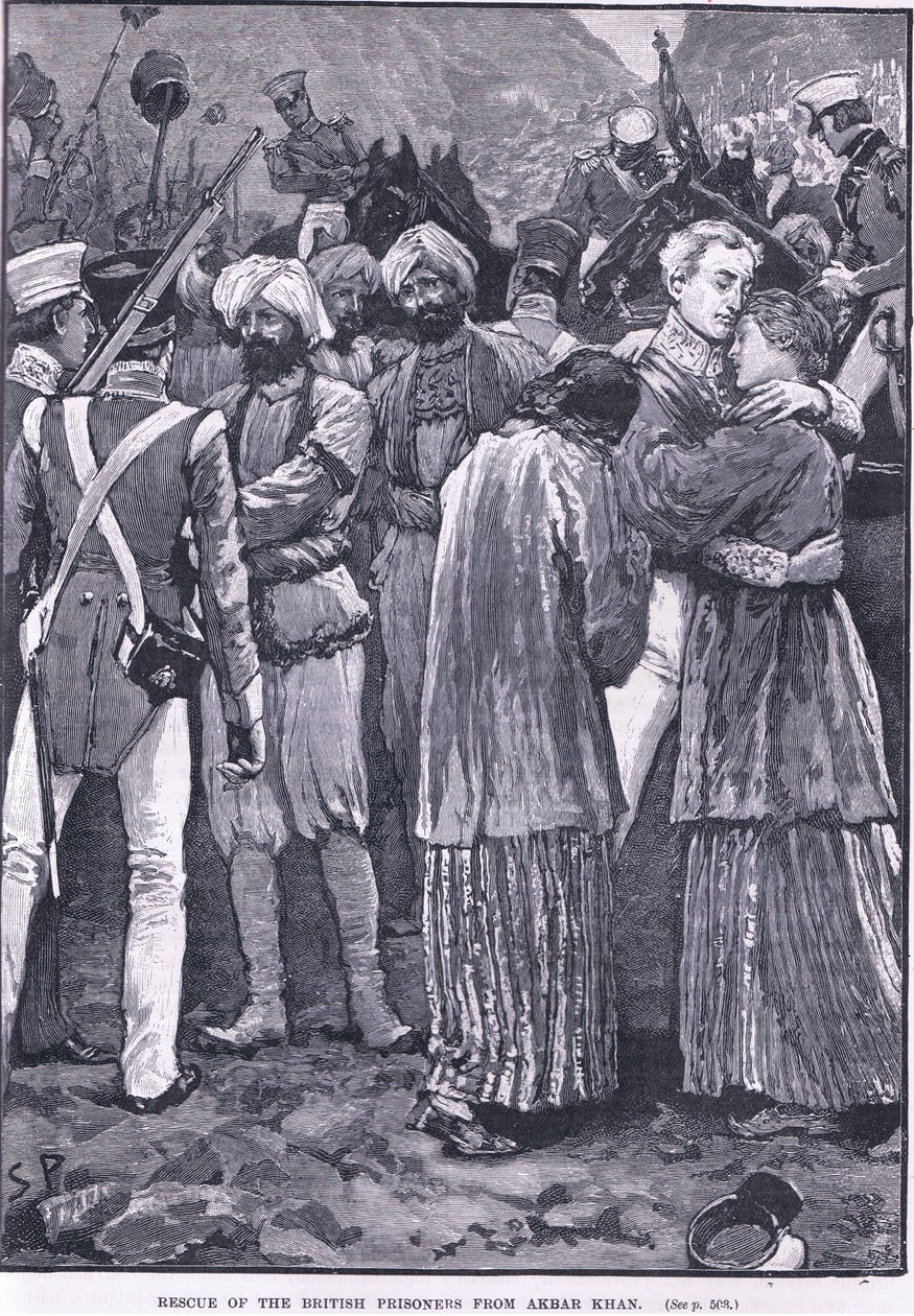 Rescue of the British Prisoners from Akbar Khan AD 1842 by S. Paget