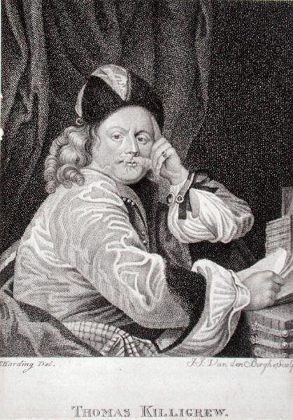 Thomas Killigrew (1612-83), engraved by J.J. Van den Bergh by S. (after) Harding